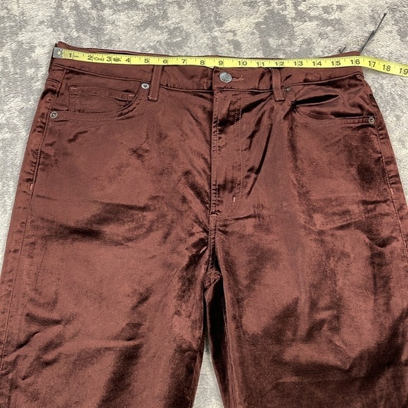 New Agolde Nico High Rise Slim Boot Pants in Chocolate Milk Velvet Sz 30 - Picture 9 of 14